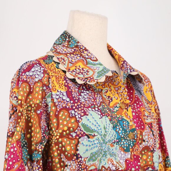 NWT KIKA VARGAS x TARGET Anemone Multicolor Floral Long Sleeve Mini Dress Sz S - Picture 3 of 9